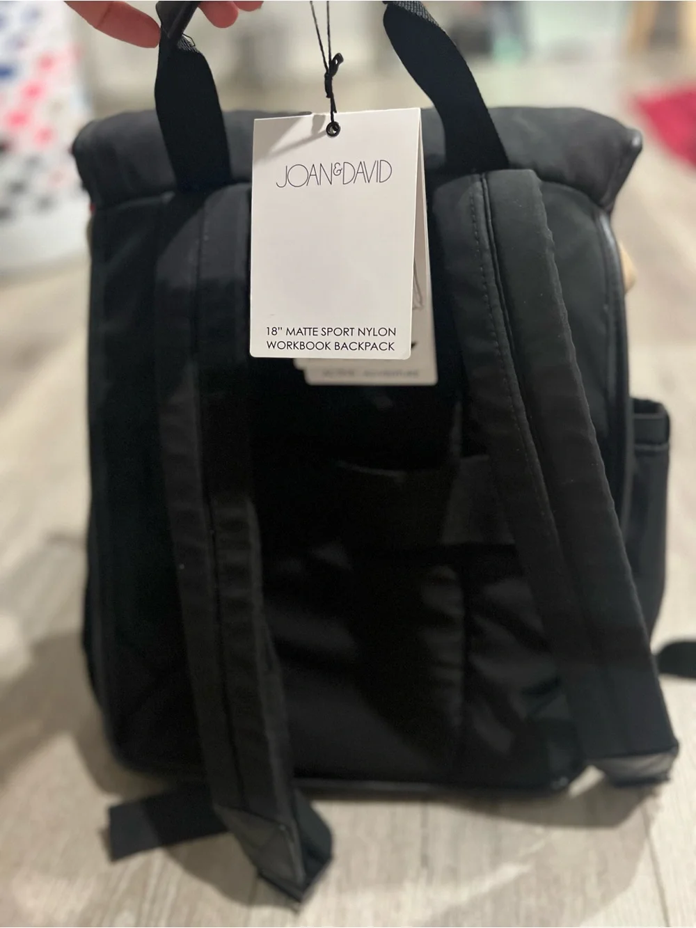 Joan & David Black and Tan 18 inch workbook Backpack